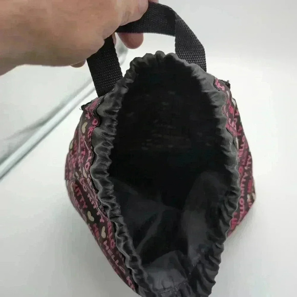 Hello Kitty Drawstring Feed sack Bag pink and black - Picture 4 of 5